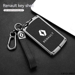 Zinc Alloy Leather TPU Car Fold Remote Key Bag For Renault Logan 2 Stepway Sandero Clio 5 Arkana Captur Kadjar 2019 2020 2021