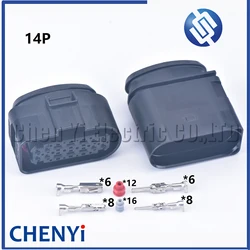 1 set 14 Pin LED light lamp wire socket automotive waterproof connector 1.5/2.8 wiring connector 3C0973737 3C0973837 6189-7103