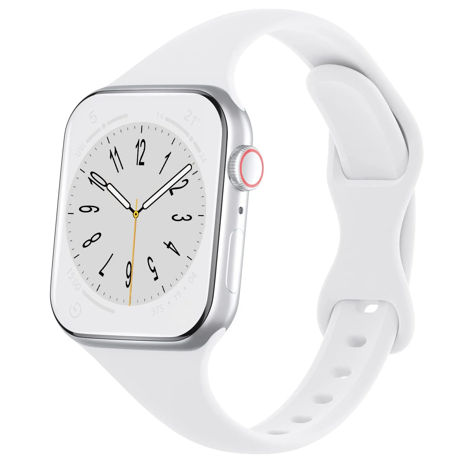 Silikonschlaufe für Apple Watch Band 45 mm 44 mm 40 mm 41 mm 49 mm elastisches Gürtelarmband iWatch Serie Ultra 5/4/3/SE/6/7/8 Armband