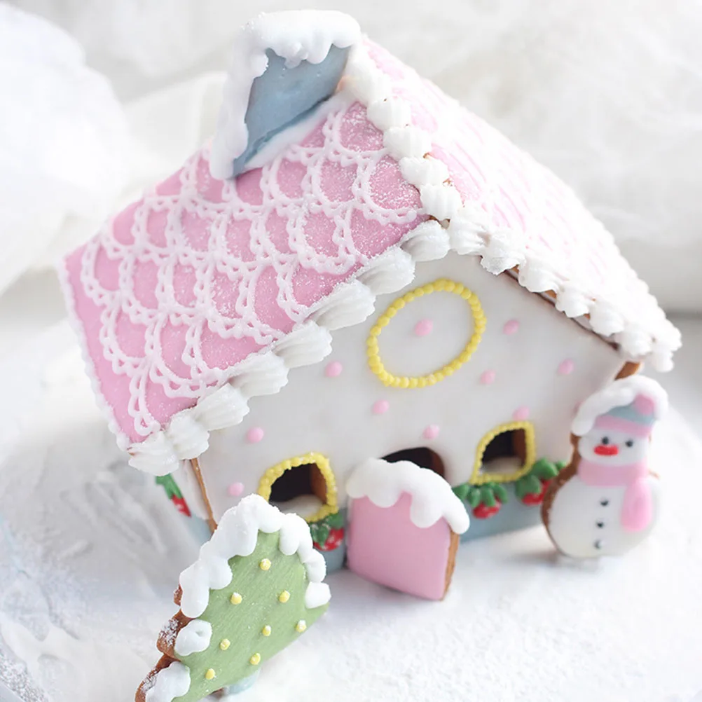 

8 Pcs Christmas Tree Mold House Cookie Cutter Biscuit Shape Winter DIY Chocolate