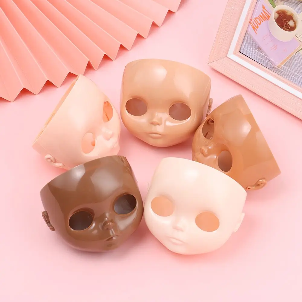 1PC 1/6 Blyth DIY Doll Factory Dolls Faceplate With Backplate 30cm Plastic Blyth No Makeup Face and Screw Toys Accessories