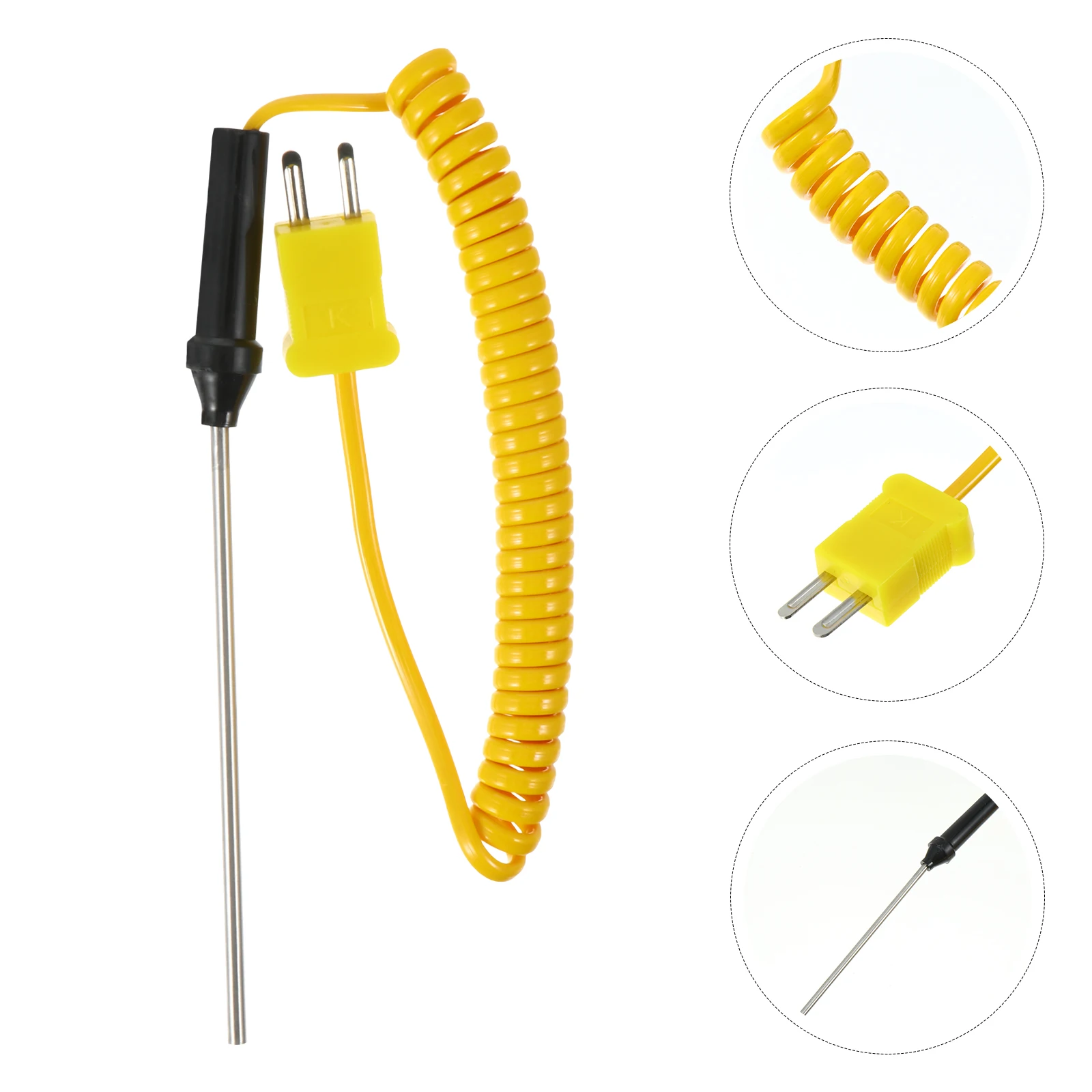 

Stainless Steel Type Thermocouple Probe Temperature Sensor Temperature Sensor Yellow Metal High Temp Resistance