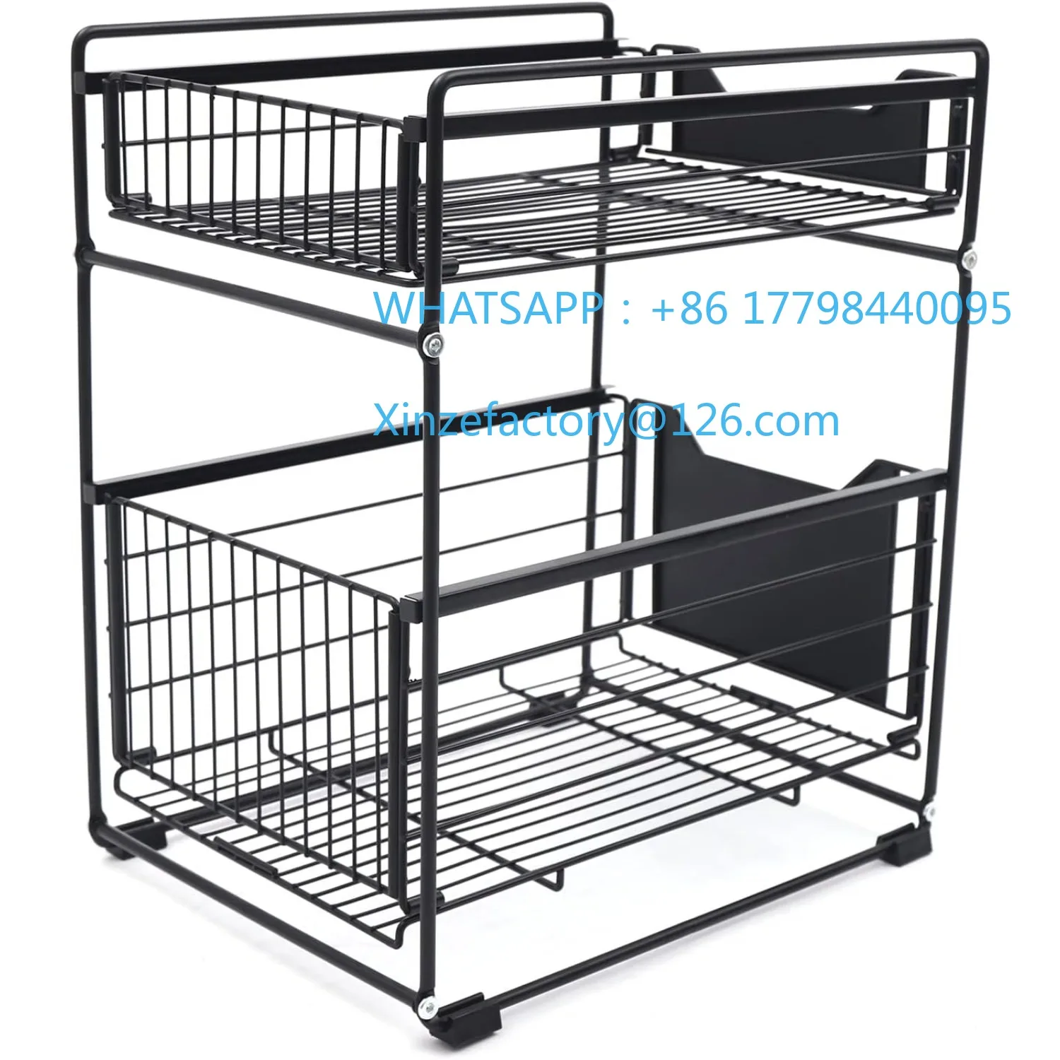 رف تخزين المطبخ القابل للتخصيص منظم Küchenschrank Küche، Küchen Regal، Unter dem Spülbeckenregal Carbonstahlregal #1