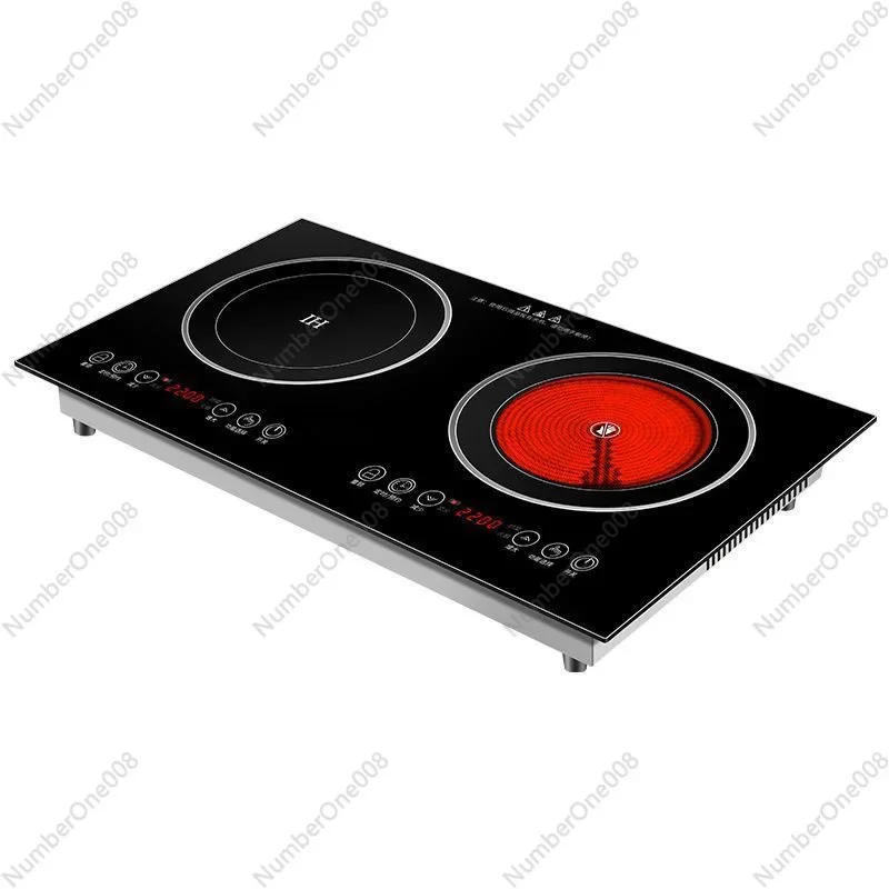 

Double-head induction cooker Household high-power multi-head cooker Embedded electric ceramic cooker One flat and one concave
