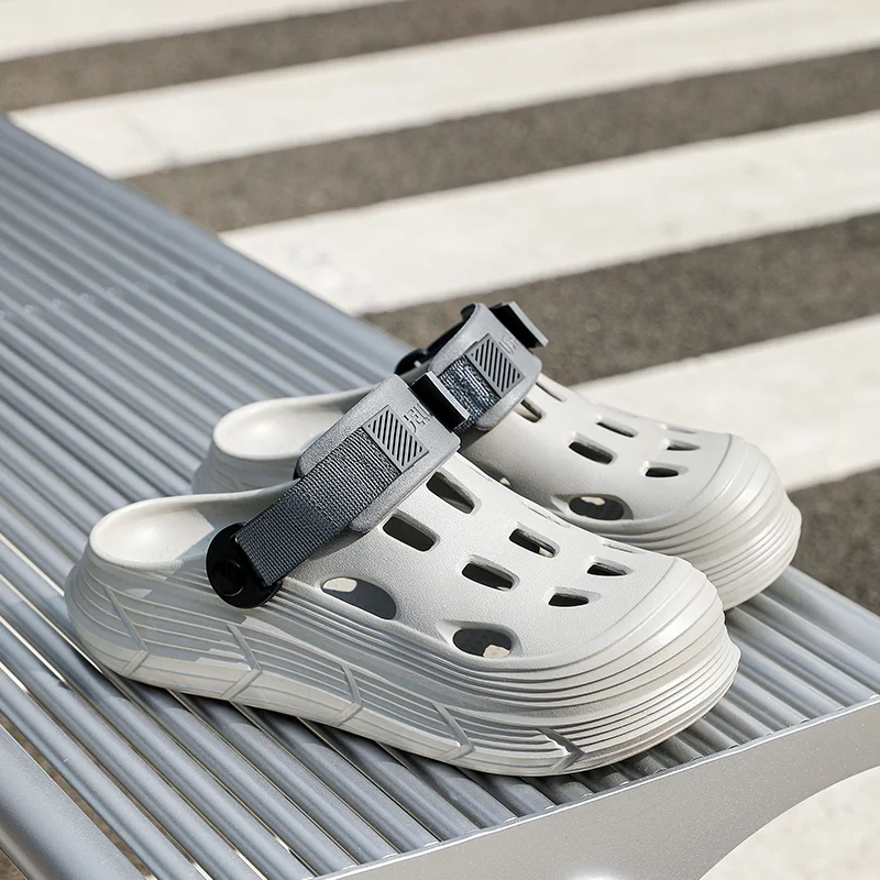 Men Anti-slip Garden Hole Shoes Male Soft Cozy Summer EVA Beach Sandals Boys House Home Indoor Outdoor Slippers Footwear