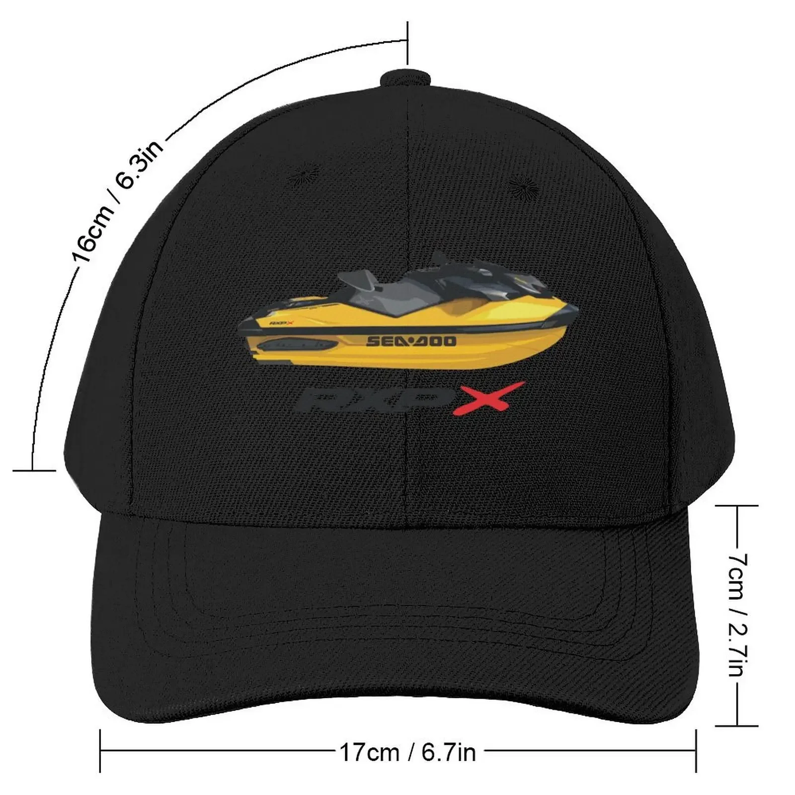 SeaDoo RXPx yellow Baseball Cap Snapback Cap Golf fishing hat Hat Baseball Cap Mens Caps Women's