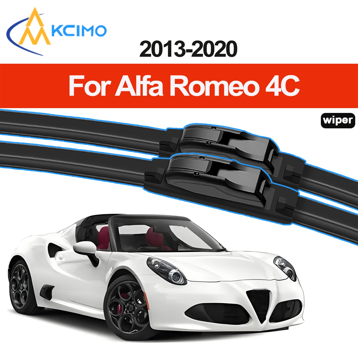 

KCIMO 2PCS New Front Windshield Wiper Blade for Alfa Romeo 4C 2013-2020 Front Windshield Auto Wipers Blade Accessories 2020 2019