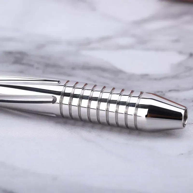 Yaqi BULLET Polished Stainless Steel Men Safety Razor Handle 12mm Diameter And 91mm Length For Mens Precise Shaving Razor Handle