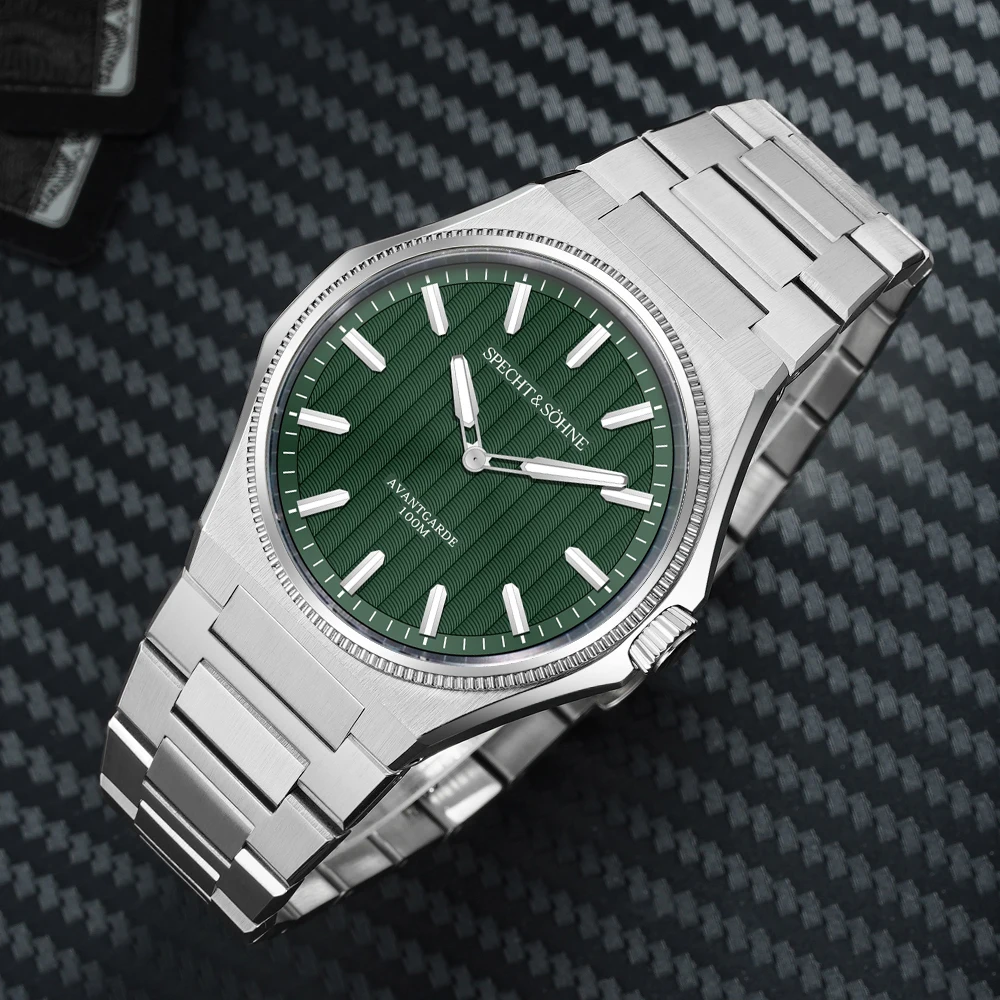 2026 New Arrivals Specht & Söhne Luxury 39.8MM Quartz Watch For Men Ultrathin Stainless Steel Sapphire Crystal 50M Waterproof