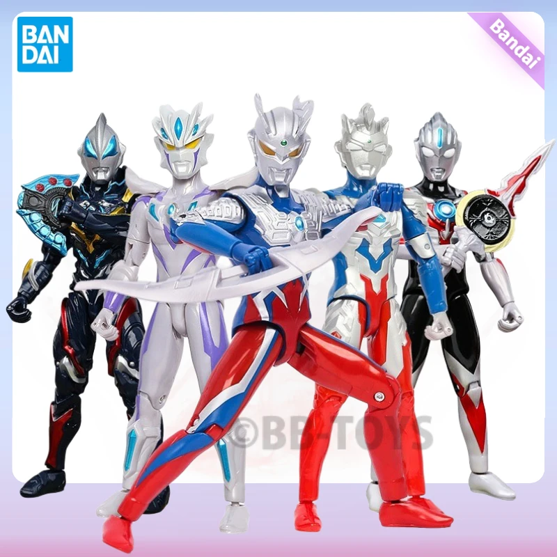 In Stock Bandai Original Genuine Ultraman Series Triga Belia Orb Kairegulo Deluxe Titas Super Movable Gaia Blazer Diga Aubrey X