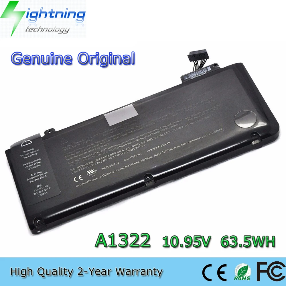 

A1322 10.95V 63.5Wh Laptop Battery for Apple MacBook Pro 13" A1278 Mid 2009 2010 2011 2012 etc.