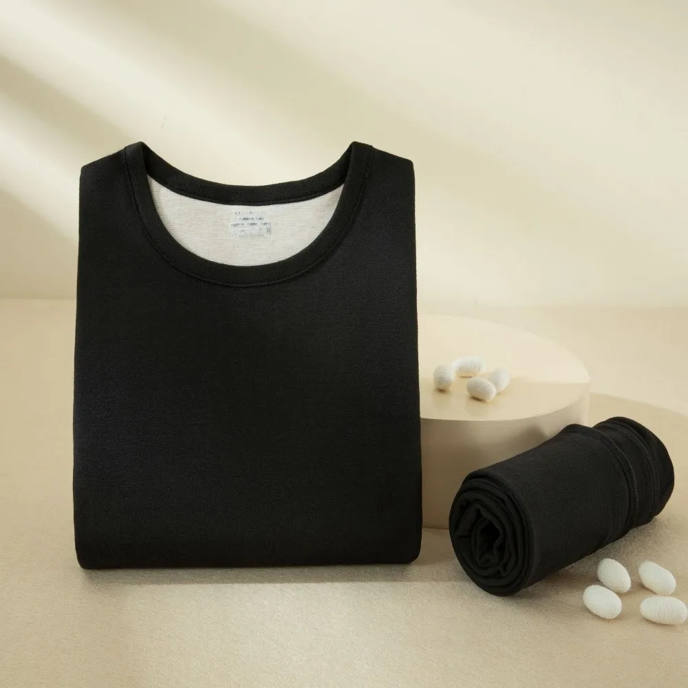 

Tops/Pants Men Warm Thermal Underwear Round Neck Thickened Thermal Clothes Set Oversized Lingerie Warmth Long Pants Undershirt