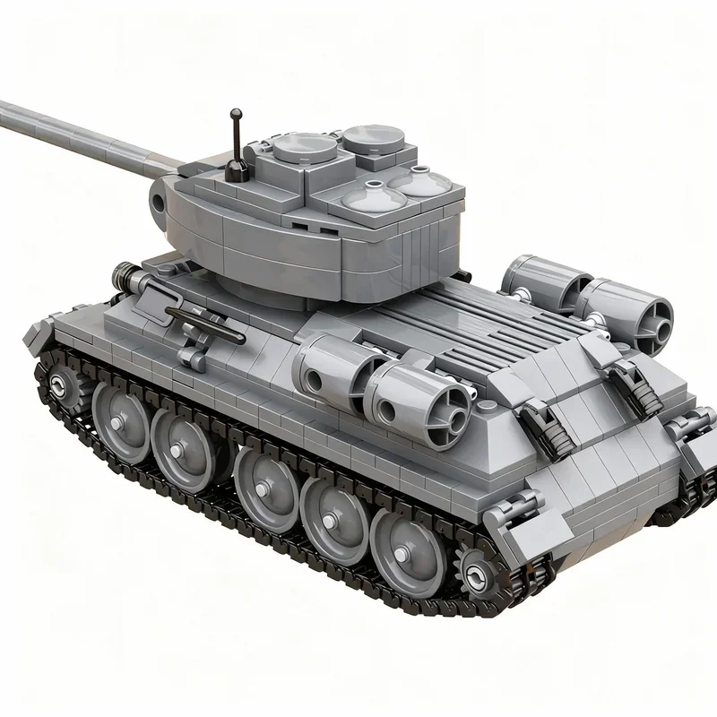 823PCS MOC Technology T 34 85 WW2 Soviet Medium Tank Model DIY Creative Assembly Building Blocks Display Birthday Gift Home Set