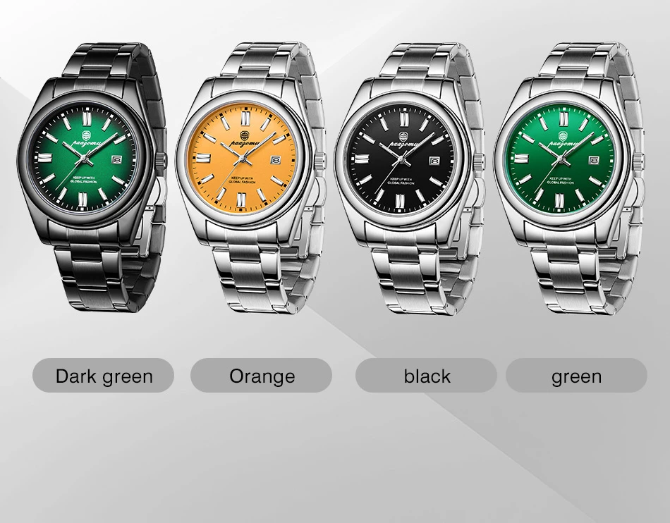 PAAZOMU Herren Luxus-Armbanduhr Wasserdicht Leuchtend mit Datumsanzeige Edelstahl Männeruhr Sport Mode Herren Quarzuhren – Detail 8