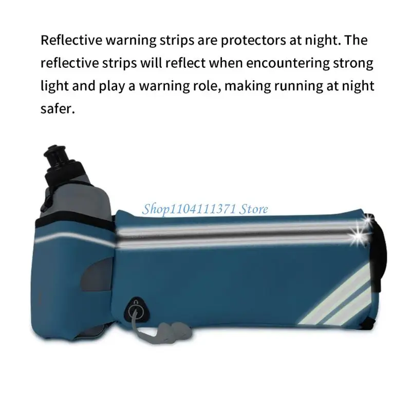 

P9FC Adjustable Reflective Fitness Belt Waist Pack Waterproof Polyester Outdoor For Running Cycling 4 Bright Color