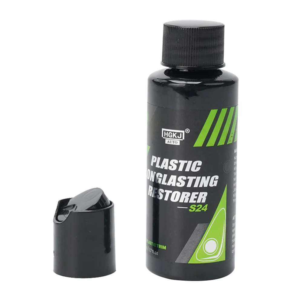 HGKJ 24 restaurador de esmalte de plástico para coche, limpieza brillante, reparación, revestimiento, renovador, accesorios para vehículos, 50ml