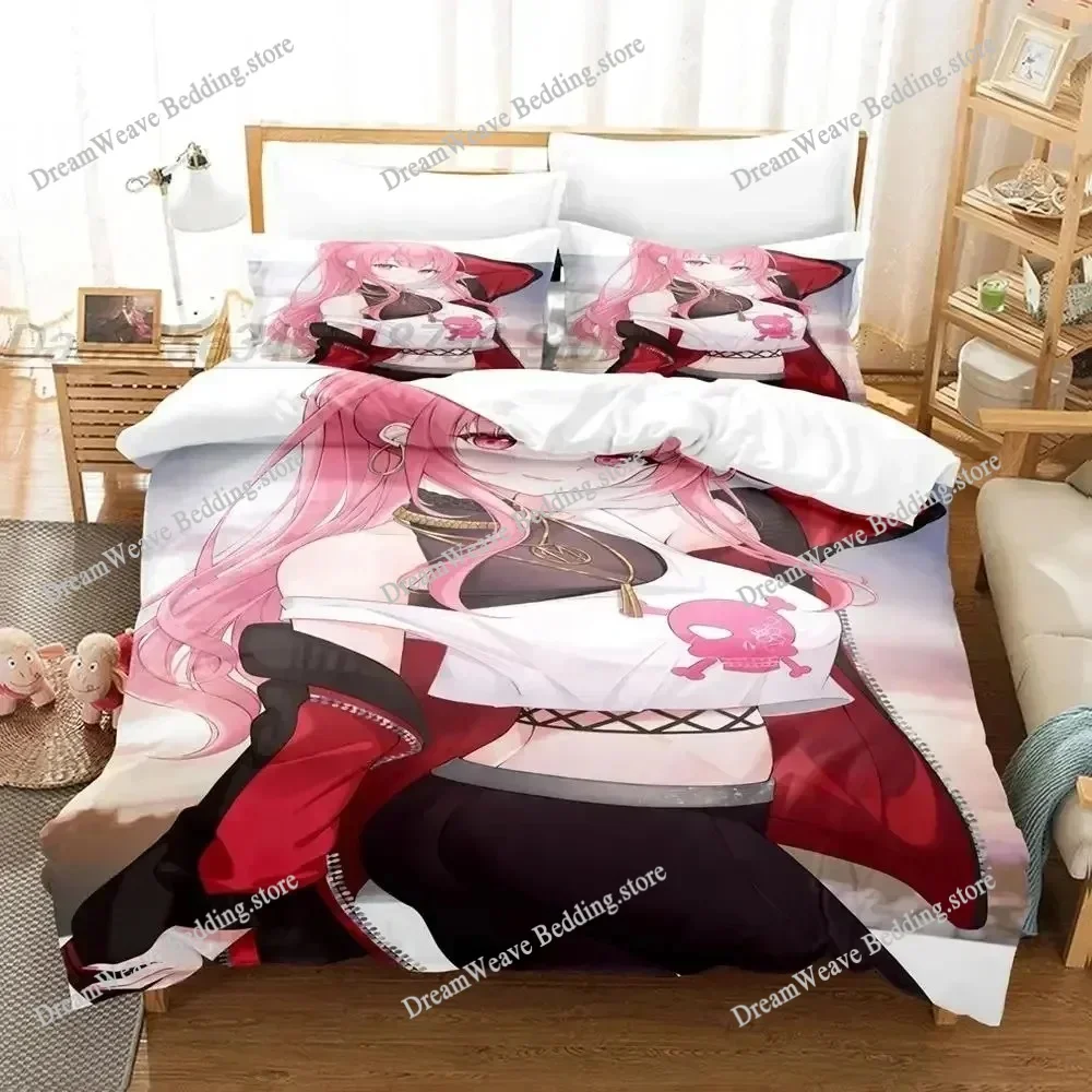 

3D Print Mori Calliope Bedding Set Single Twin Full Queen King Size Bed Set Adult Kid Bedroom Duvet Cover Sets Luxury Gift