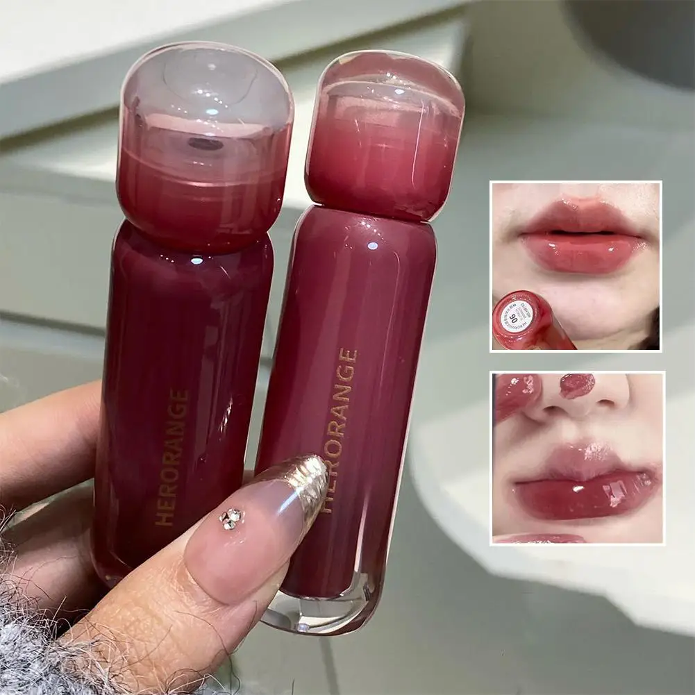 Uva affumicata Viola Rosso Smalto per labbra Specchio Acqua Lucidalabbra Rossetto liquido idratante Tinta trasparente Trucco Donne coreane Cosmetici