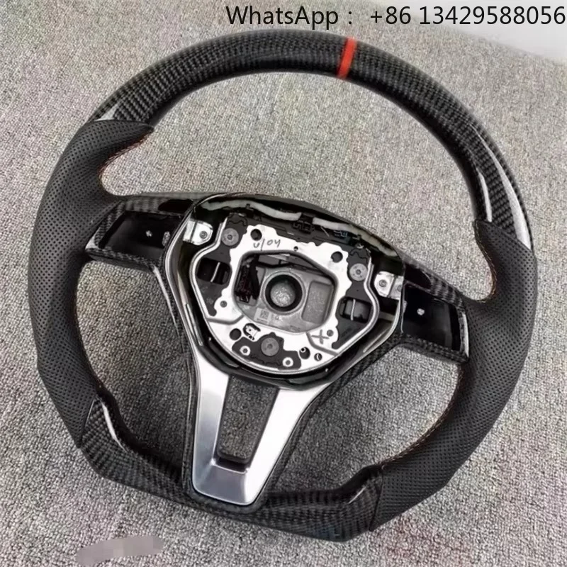 Real Carbon Fiber Leather Steering Wheel for Mercedes-benz GLC GLE450 C63 C450 E63 W176 W204 W205 W213 W218 A250 AMG GLK 207