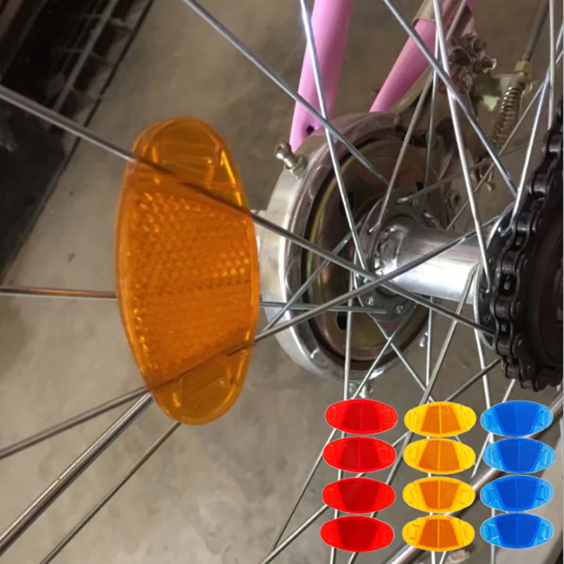 4pcs Bicycle Spoke Reflectors Safety Warning Lights for Mountain Bike Wheel Rims Reflective Rim Mount Accessories image 3