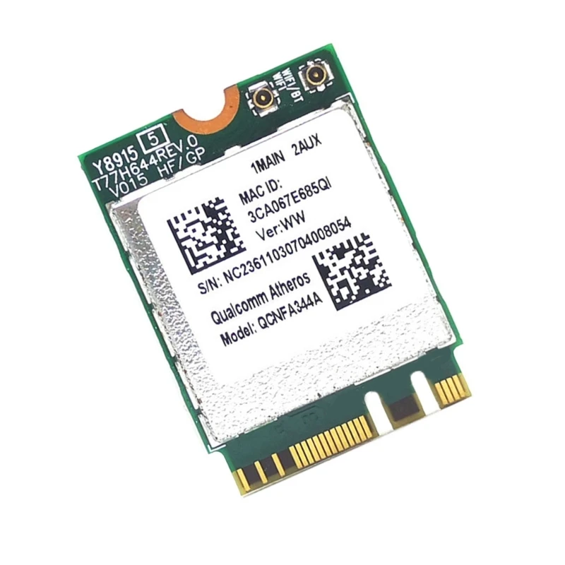 Wireless Card QCNFA344A WIFI Module Wireless-AC WWAN Adapter M2-NGFF Duan-band 2.4/5Gbps 1200Mbps + BT4.1 Card