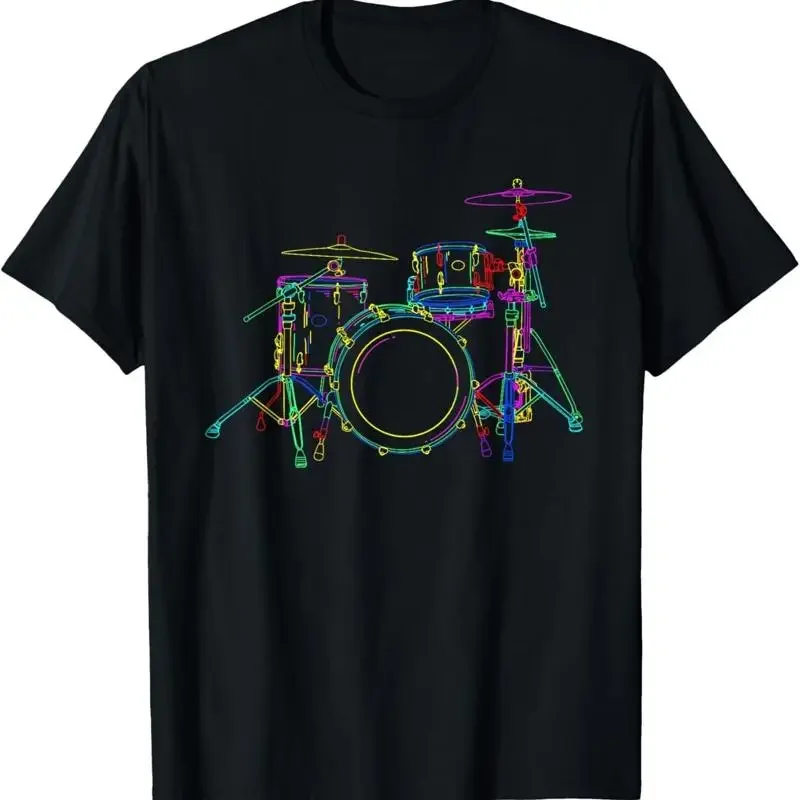 Electric Beat Drum Kit T Shirt Black S to 5XL