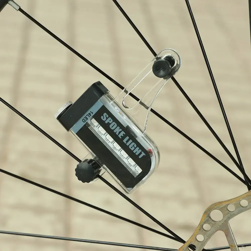 14 נורות LED לתאורת גלגל אופניים מהבהבות אזהרה אור בטיחות לצמיגי אופניים רכיבה בלילה אביזרים עמידים במים