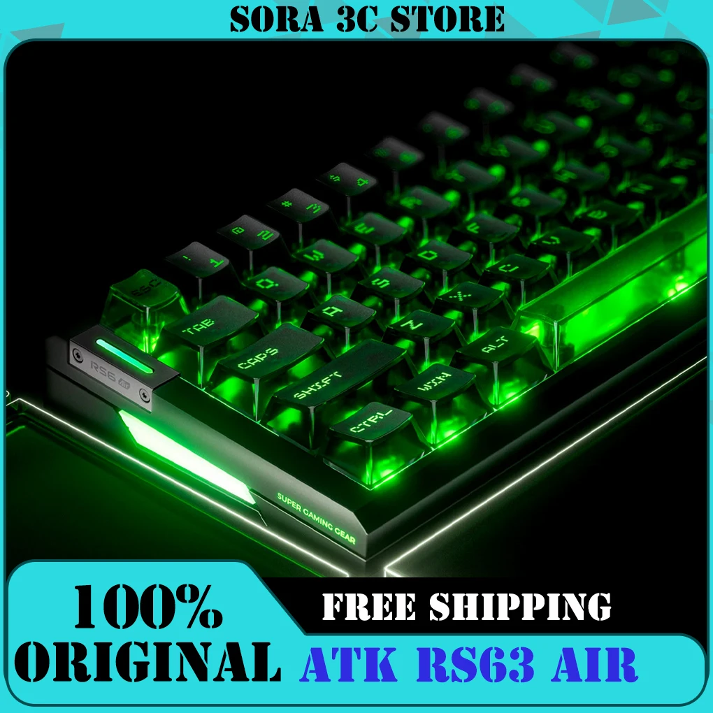 ATK RS63 AIR Mechanical Keyboard Magnetic Axis 3Mode Wireless RGB Gaming Keyboard CNC GASKET LowLatency Adjustable Rapid Trigger