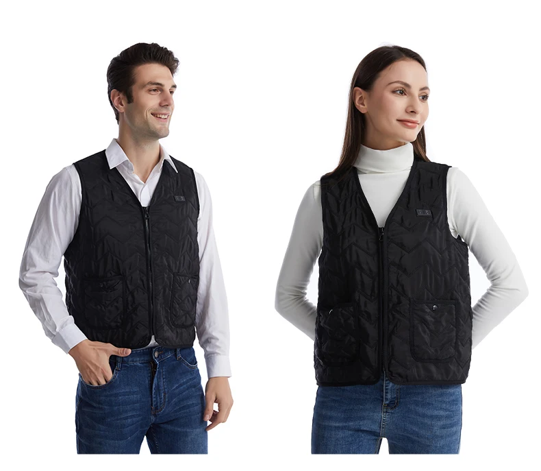 8-Zonen Beheizbare Weste für Herren und Damen, Warme Gemütliche Heizweste für Herbst und Winter, Outdoor-Sport Ärmellose Weste – Detail 13