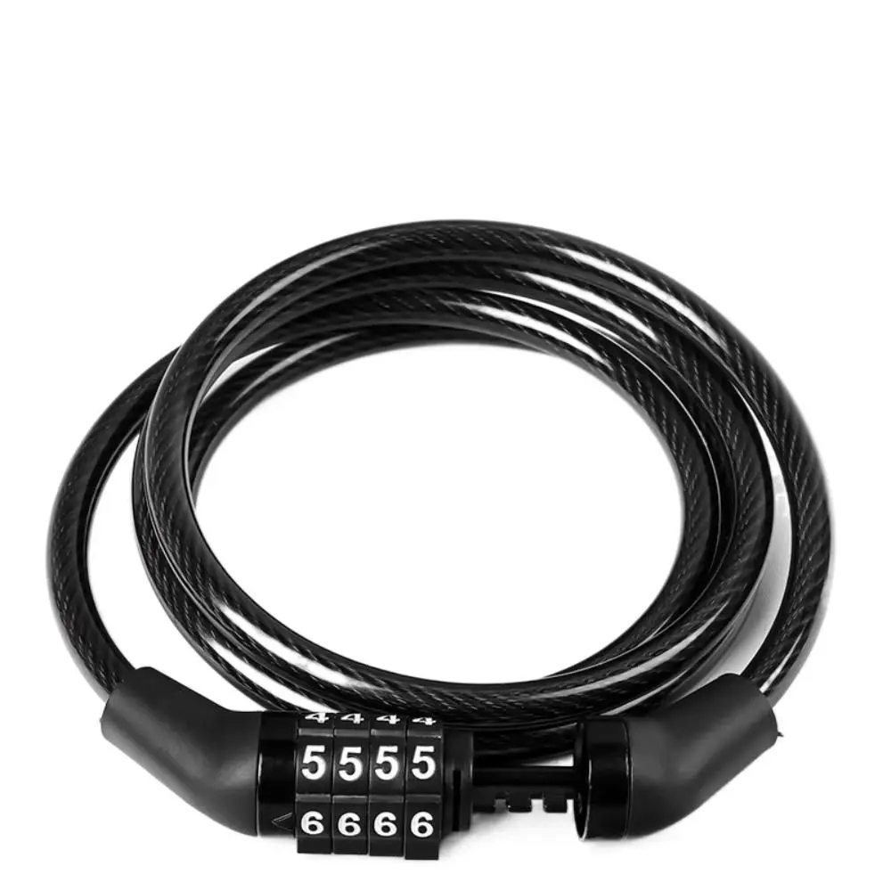 

Bike Parts Anti-theft Bike Lock Safety 4 Digit Code Password Bicycle Locks Portable Universal Bike Cable Lock Scooter