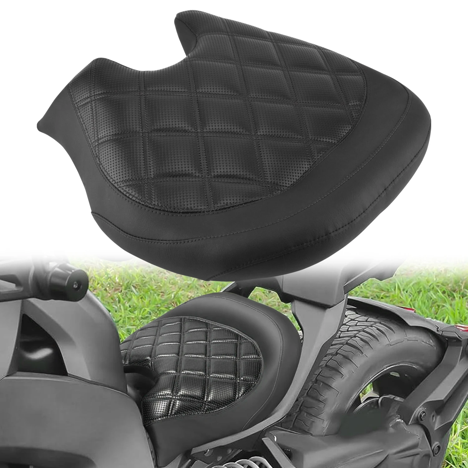 Can Am Ryker Diamond Grid Seat Fits For Can Am Ryker 600 Ryker 900 2019-2025 Perfectly compatible,can be replaced directly 2023