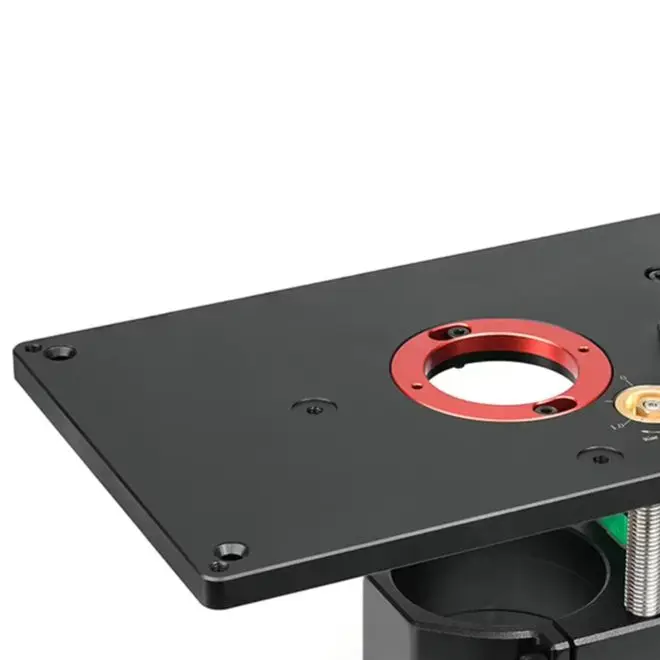 Aluminum Alloy Inverted Router Lift Table 0-57mm Height Adjustment For 65mm Trimming Machine Woodworking Jig Template Tool