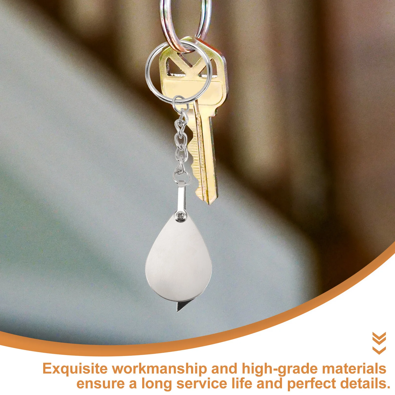 

Foldable Magnifier Pendant Portable Hanging Magnifying Glass Keychain Loupe for Inspection Reading Gift Portable Magnifier