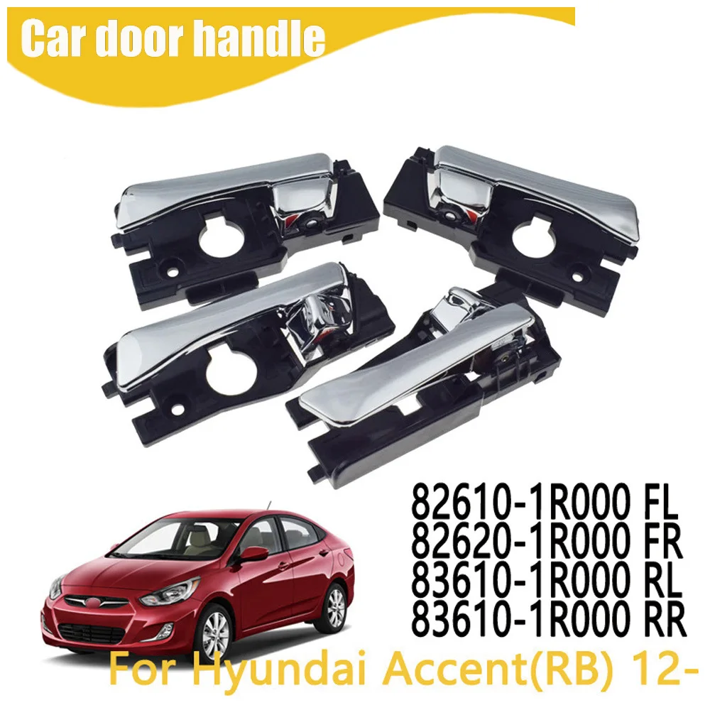 

Interior Door Handle Chrome for Hyundai Accent 2012-2017 82610-1R000 82620-1R000 83610-1R000 83620-1R000
