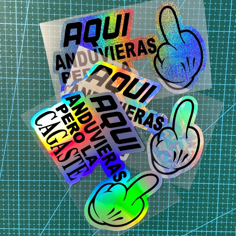 

2PC Spanish Style Waterproof Stickers Universal Vinyl Decals For Motorcycle Helmet Box Car Window Glass DIY Decor