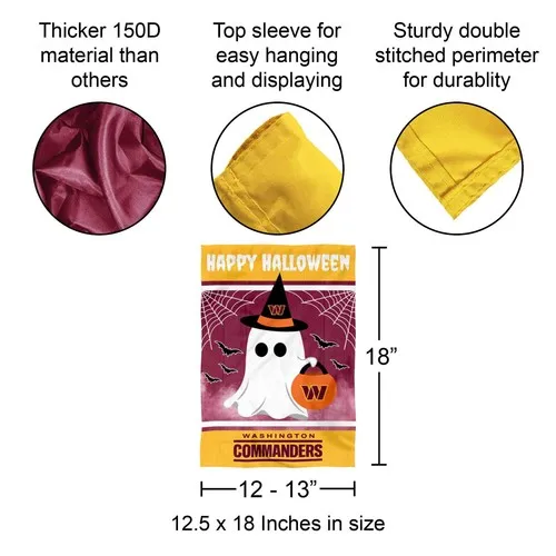 Washington Commanders Happy Halloween Official Garden Yard Banner Flag jjx