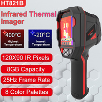 HT821B Rechargeable Thermal Imaging Camera 120x90 Handheld Infrared Thermal Imager -20℃~400℃ PCB Circuit Pipeline Detection