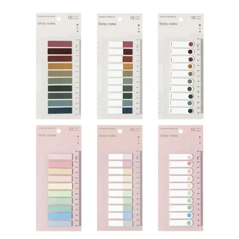 1/2pcs Vintage Colors Sticky Note Tabs Writable Index File Tabs Flags for Pages or Book Markers Reading Notes Classify File