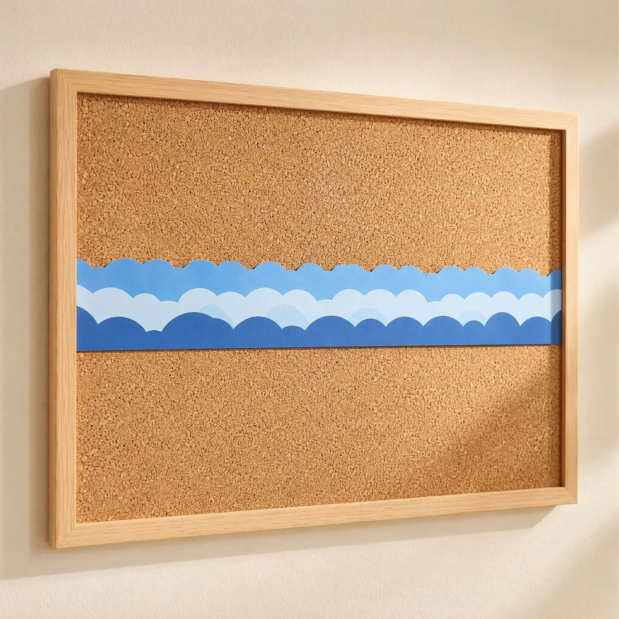 1 Roll Rolled Cloud Border Decal for Classroom Bulletin Board Blackboard Wall Decor Shaped Border Sticker Easy