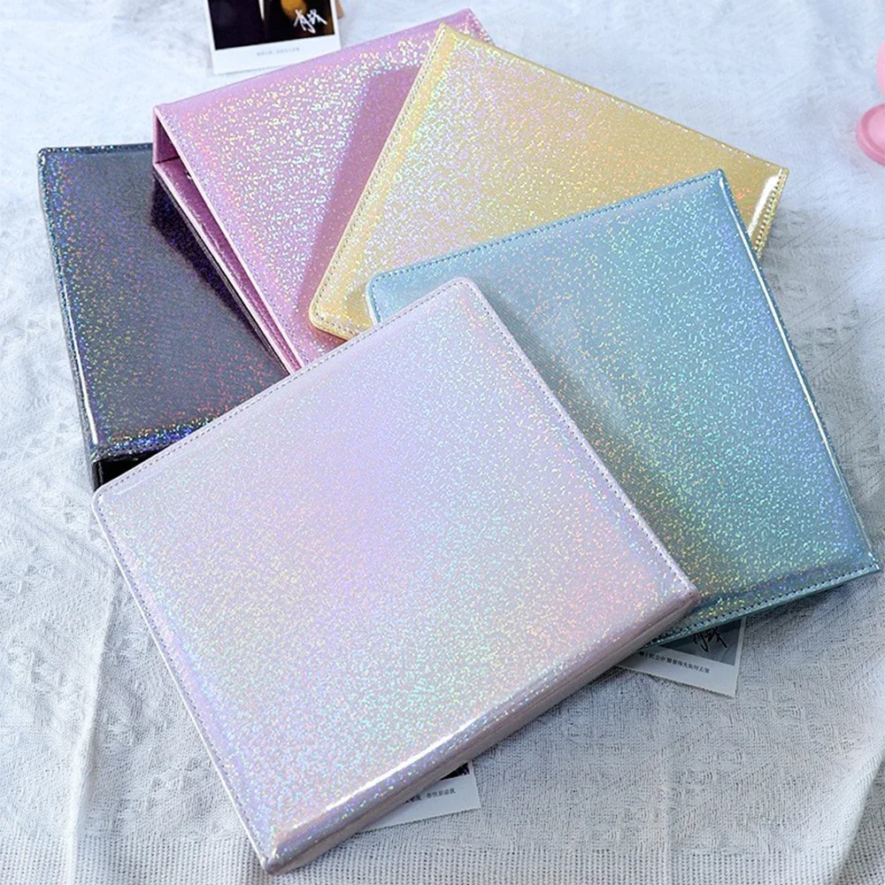 PLRBOK A5 Binder 3Ring Laser Dazzling Photo Album Photocard Holder Idol Card Holder Cute Notebook Diary Office Accessories Diary