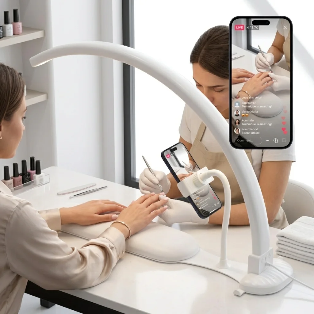 Now Half Moon Lamp Nails LED Nail Fill Lamp 3 Color Temperature Adjustable Brightness Hand-held Pillow Half Moon Fill Nail Light