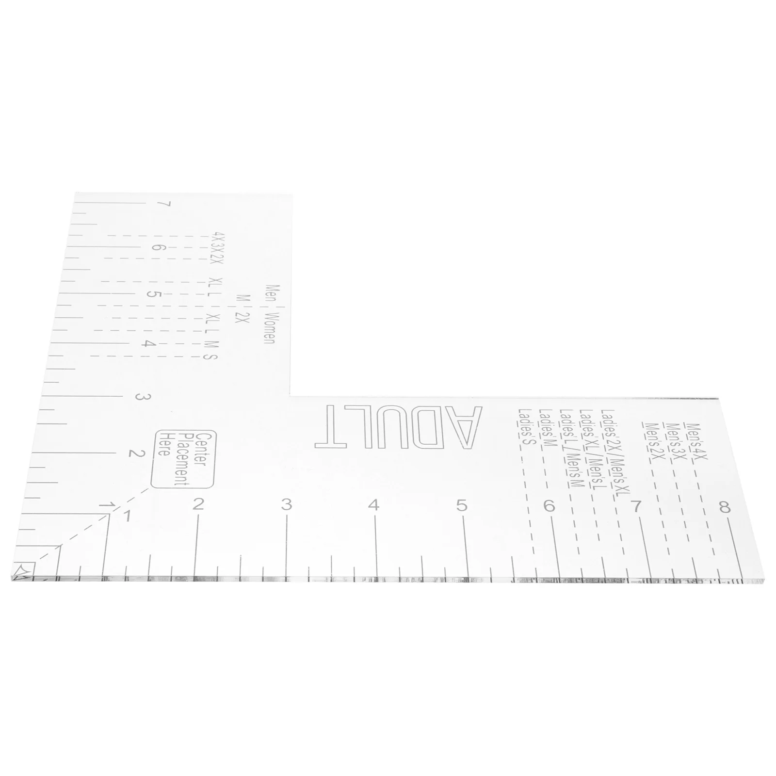 

Acrylic T-Shirt Ruler Centering Alignment Tool Clear Measuring Guide For Diy Craft Sewing Heat Press Templates