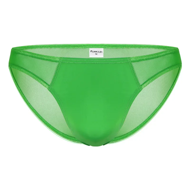 Japanese Mesh Mens Briefs Young Peoples Thin Buttocks and Low Waist Underwear.