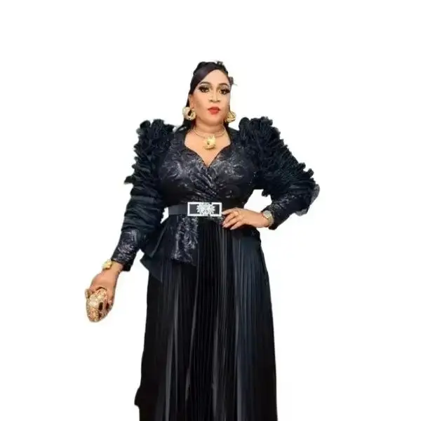 

Women's African Party Long Dress Dashiki Ankara Sequin Evening Gown Turkey Outfit Robe - Stylish Africa Clothing