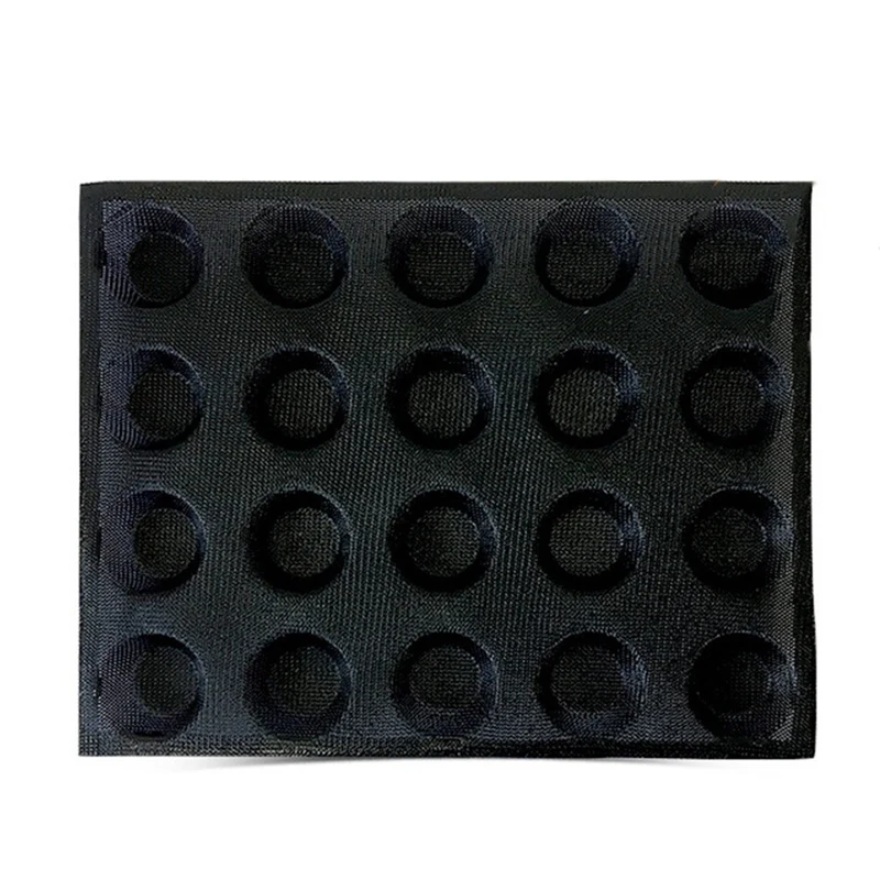 20-Hole Silicone Mold Cake T Mini Pizza Model Round Bread Hamburger Mold Non-Stick Baking Tray Tool CNIM Hot