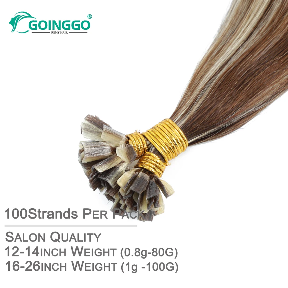 Goinggo Pre Gebonden Rechte V Tip Hair Extensions 22Inch 1G/Strand Machine Gemaakt Braziliaanse Remy Human Fusion Hair Extensions