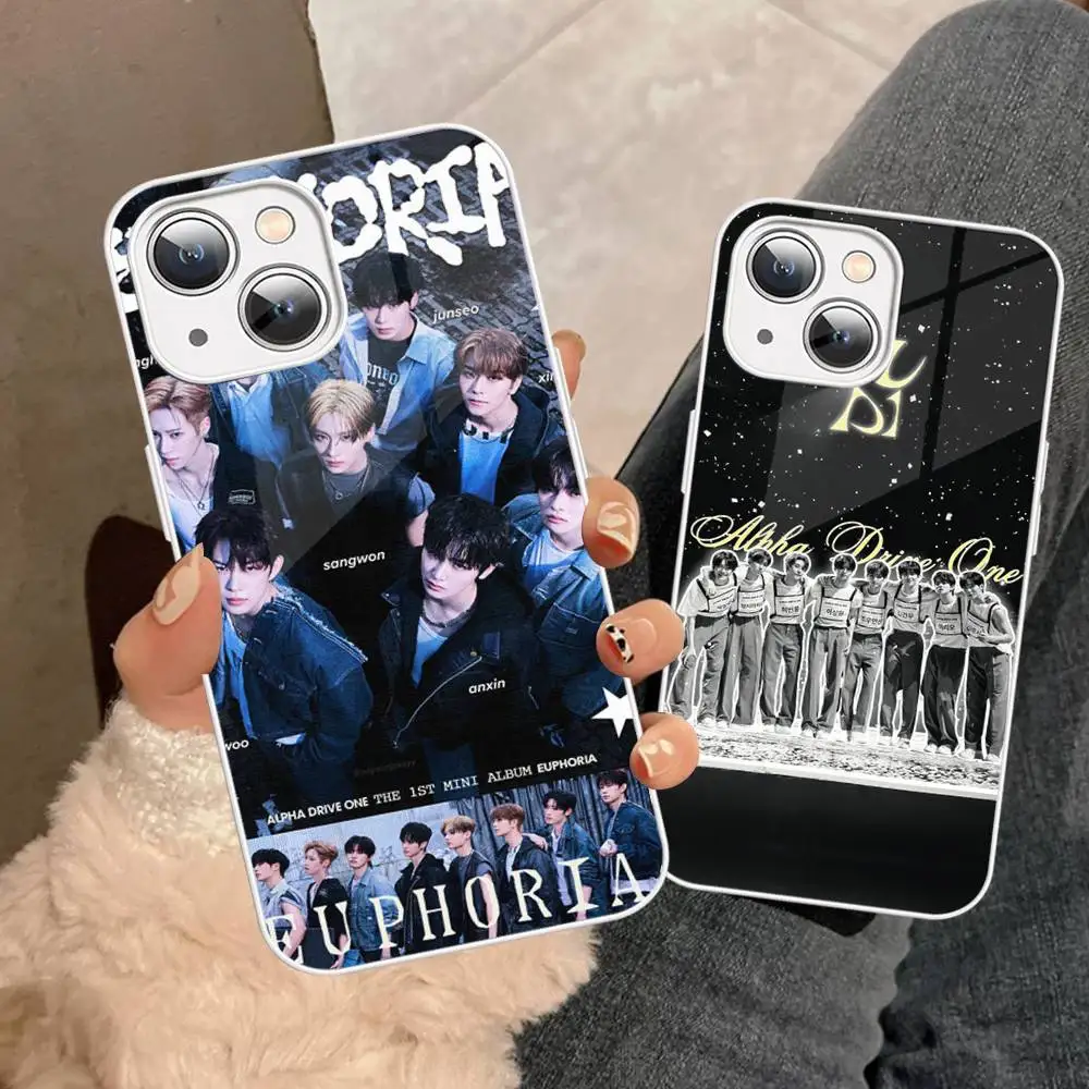 Kpop Group A-Alpha D-Drive O-One For IPhone 14 13 12 Mini 11 Pro XS Max X XR 14 Plus Tempered Glass Cover