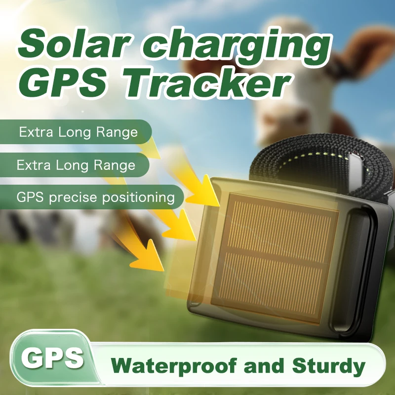 20000mAh Solar GPS Tracker 4G for Ranch Farm Hound Horse Cattle Animal Anti-Lost Location APP GPS Tracking Device Waterproof IP6