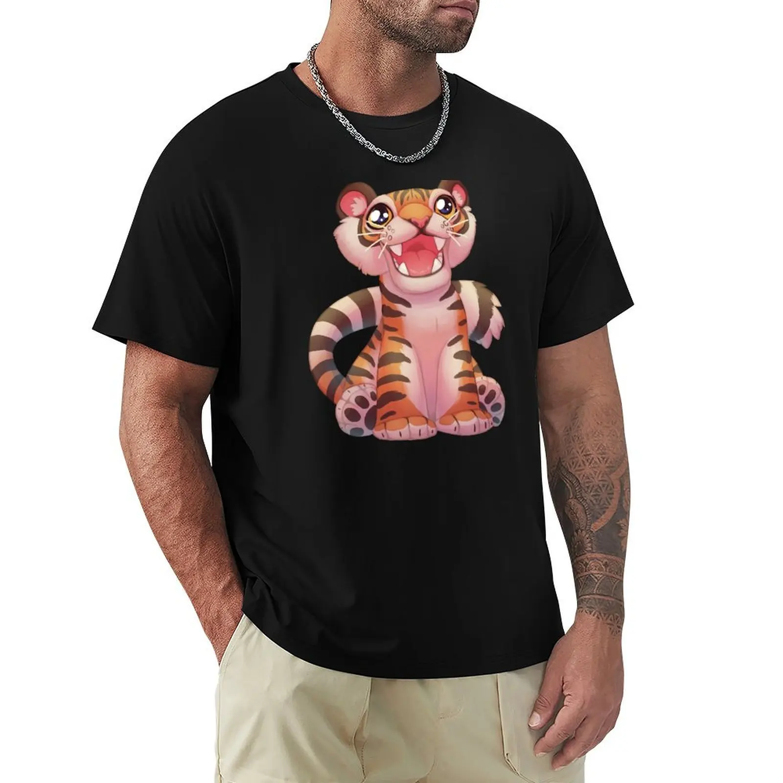 

Tiny Tiger T-Shirt aesthetic clothes vintage graphic tee luxury designer clothes Men's t-shirt