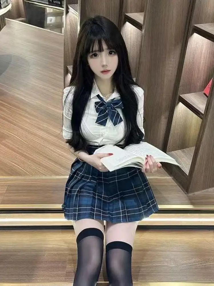 

Женский комплект Pure Desire Sle Faion, школьный orm Slim Fit irt и юбка ort Sve, осенняя повседневная одежда на пуговицах